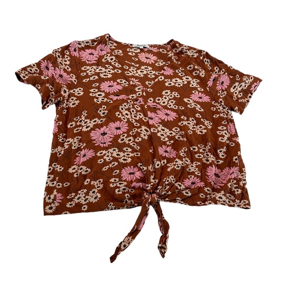 Madewell Novel Tie Front in Hillside Daisies Size Medium - Picture 9 of 17